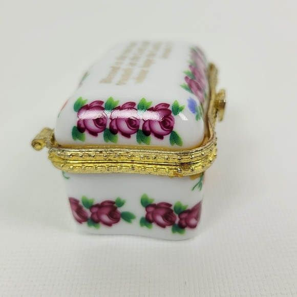 Imperial Porcelain Trinket Box With Bible Verse - Picture 7 of 9